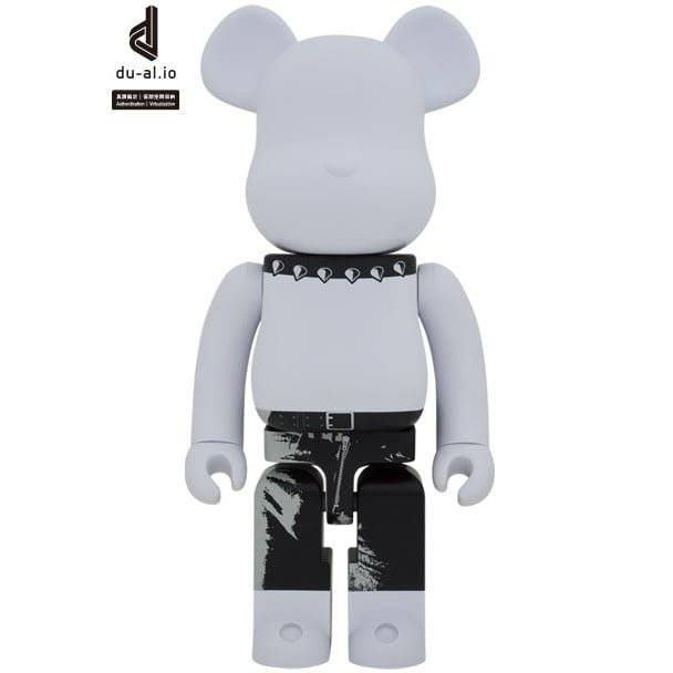 1000% Bearbrick - The Rolling Stones (Sticky Fingers - White) collectible figure.