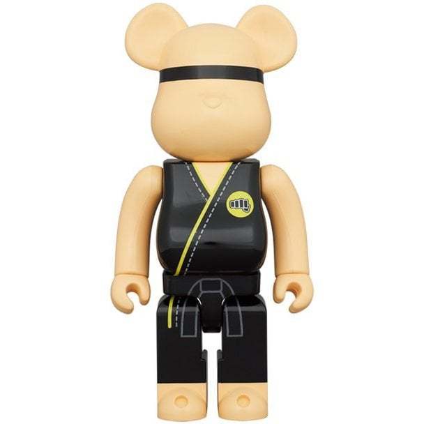 Cobra Kai Bearbrick figure wearing Cobra Kai Karate Dojo uniform.