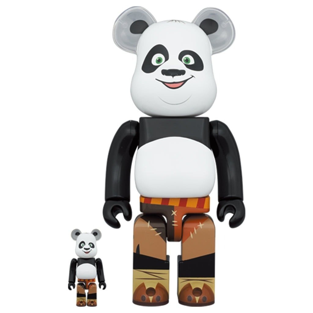 400% & 100% Bearbrick Po Kung Fu Panda set by Medicom Toys.