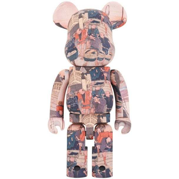 1000% Bearbrick featuring "The 53 Stations" by Utagawa Kuniyoshi, celebrating Tokyo National Museum's 150th anniversary.