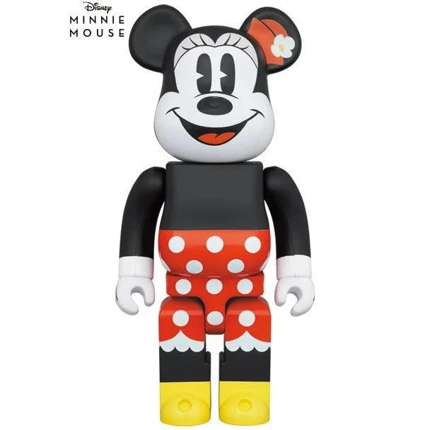 1000% Minnie Mouse BEARBRICK figure in vintage style, 27.6 inches tall, Disney collectible.
