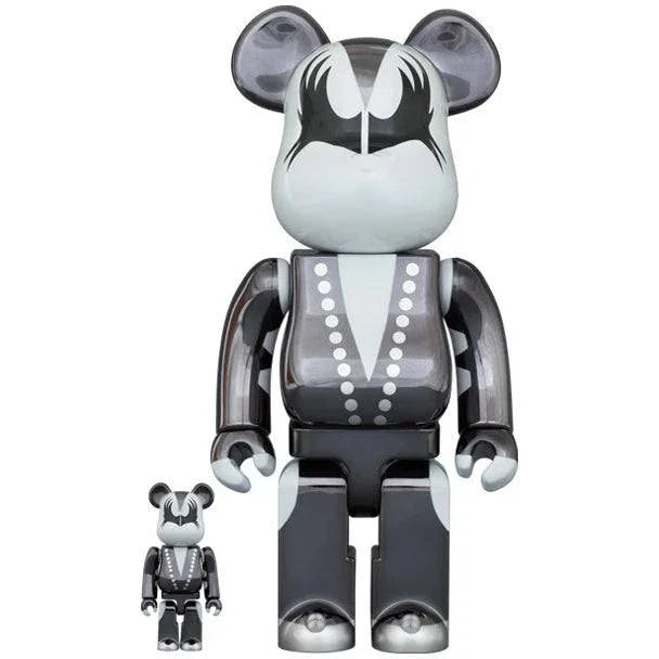 400% & 100% Bearbrick - KISS Demon in Chrome Edition 400% & 100% Bearbrick - KISS Demon in Chrome Edition