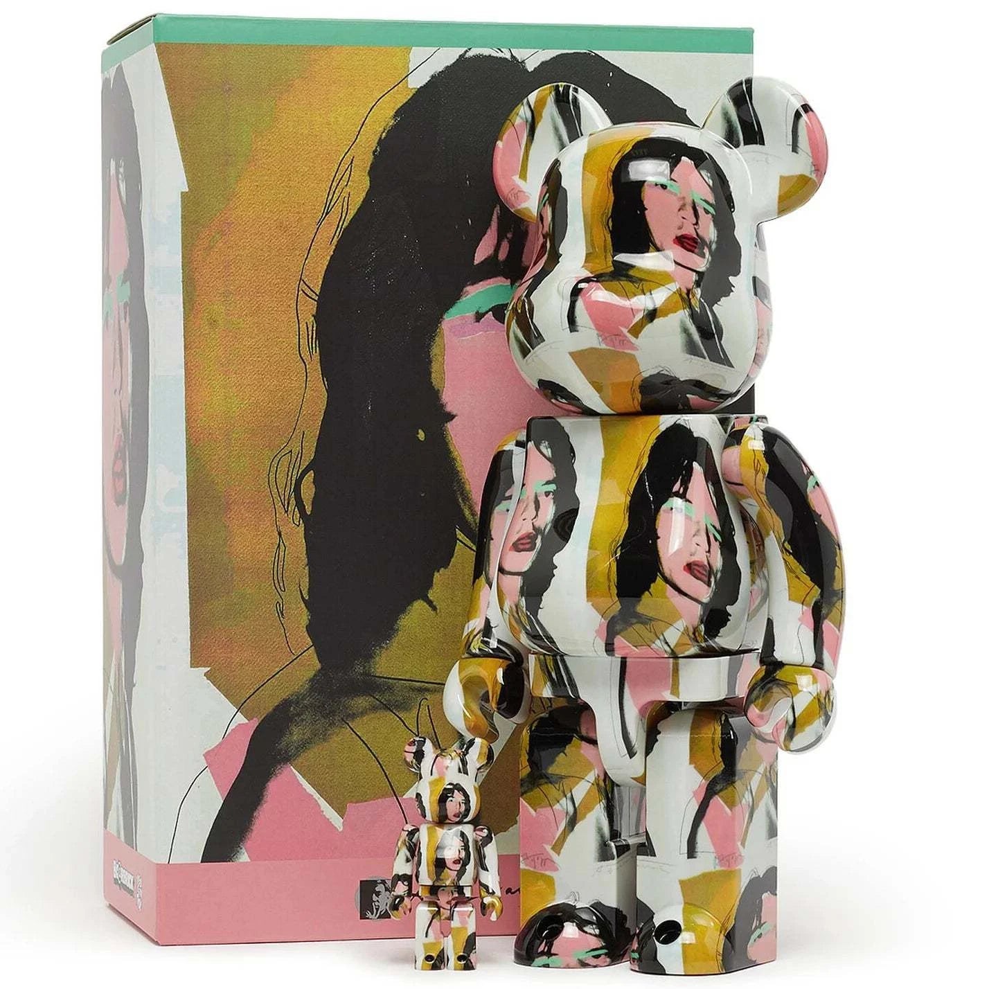 400% & 100% Bearbrick sæt - Mick Jagger (Andy Warhol)