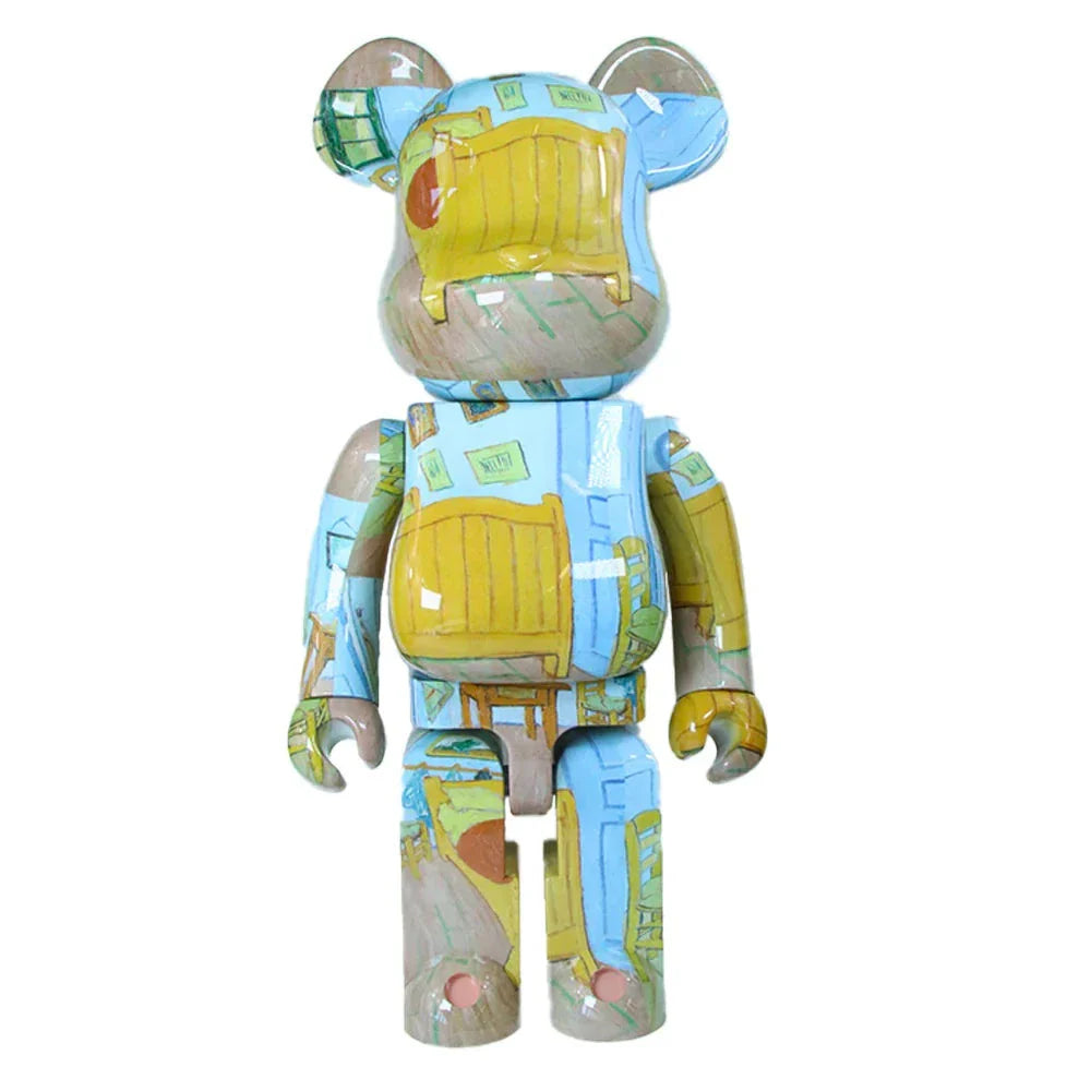 1000% Bearbrick Van Gogh The Bedroom designer toy with vibrant colors and expressive brushstrokes.