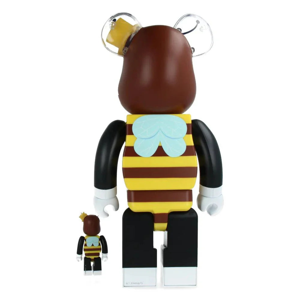 Bearbrick Kellogg's Honey set with 400% and 100% figures, vintage design.
