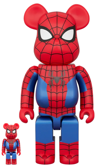 100% & 400% Bearbrick - Spider-Man (FINAL SUIT)