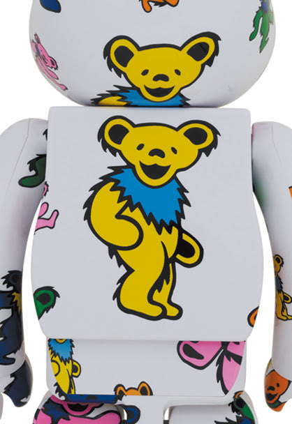 400% & 100% Bearbrick Set - Grateful Dead (Dancing Bears Pattern)
