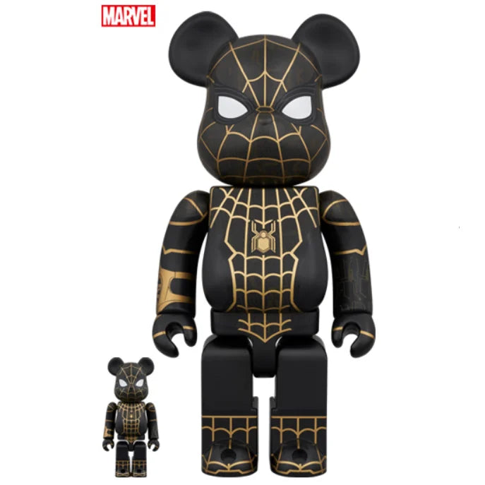 400% & 100% Bearbrick - Spider-Man: No Way Home (Black & Gold Suit) 400% & 100% Bearbrick - Spider-Man: No Way Home (Black & Gold Suit)