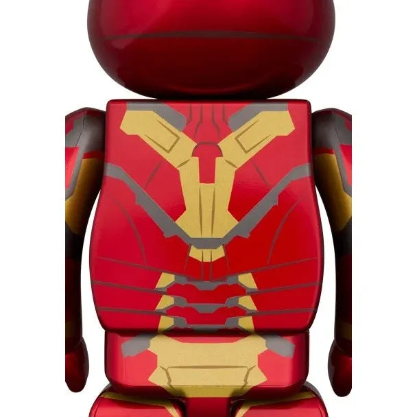 400% & 100% Bearbrick - Iron Man - Mark 43 (Infinity Saga)-Medicom Toy-Bearbrick