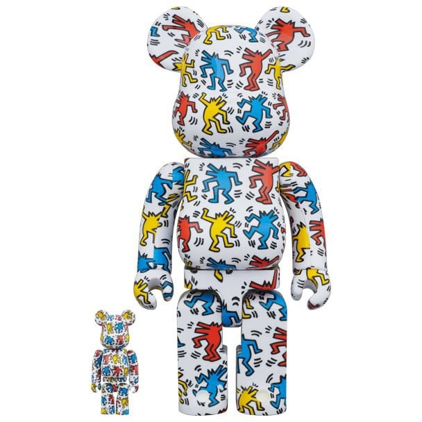 400% & 100% Bearbrick Set - Keith Haring V9 (Dancing Dogs)