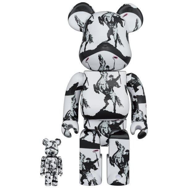 400% & 100% Bearbrick set - Highwayman (Brandalized X Banksy)