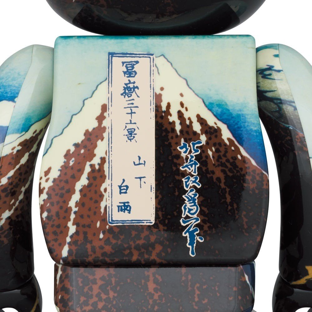 400% & 100% Bearbrick set - Katsushika Hokusai (Sanka Hakuu)