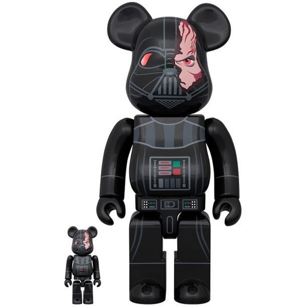 400% & 100% Bearbrick - Darth Vader - Damage Version (Obi -Wan Kenobi)