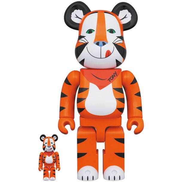 400% & 100% Bearbrick Set - Tony The Tiger Vintage (Kelloggs)