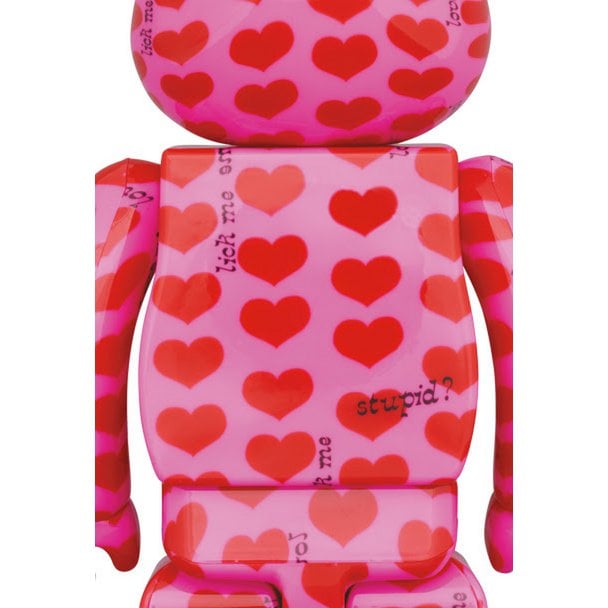 400% & 100% Bearbrick Set - Pink Heart by Hide