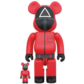 400% & 100% Bearbrick set - Squid Game (Triangle Guard)