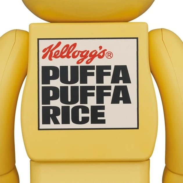 400% Bearbrick - Sooty the Bear (Kellogg's Puffa Puffa Rice)