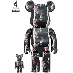 400% & 100% Bearbrick Set - The Rolling Stones (Sticky Fingers - Black)