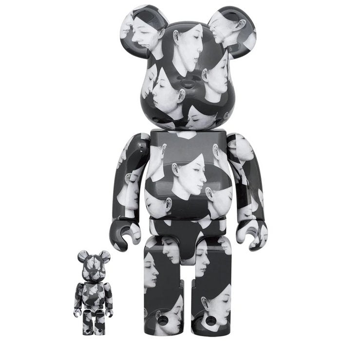 400% & 100% Bearbrick set - Multiple Self - Black Scandal (Yohji Yamamoto X Suzume Uchida)