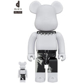 400% & 100% Bearbrick Set - The Rolling Stones (Sticky Fingers - White)