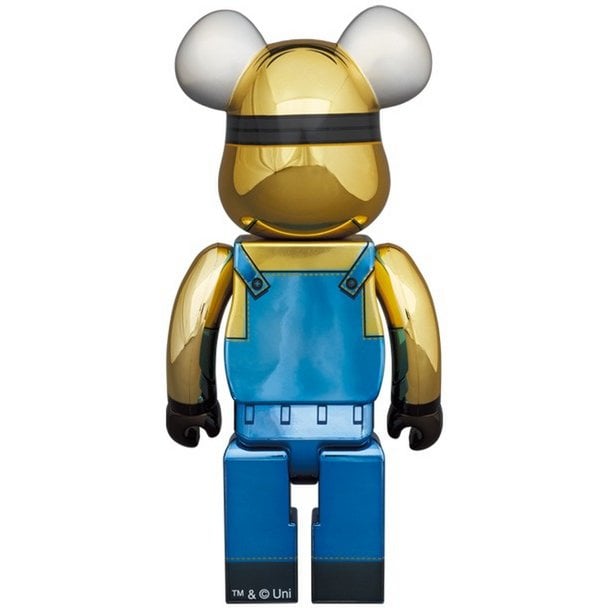 400% & 100% Bearbrick set - Minion Dave (Chrome Ed.)