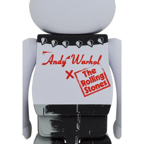 400% & 100% Bearbrick Set - The Rolling Stones (Sticky Fingers - White)