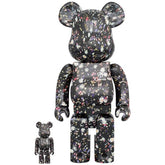 400% & 100% Bearbrick Set - Anever (Black) by Onward Kashiyama