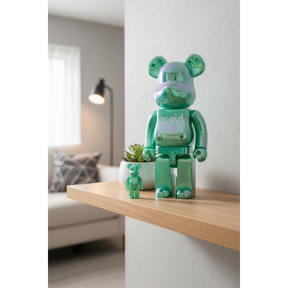 400% & 100% Bearbrick Set - X-girl (Clear Green) 400% & 100% Bearbrick Set - X-girl (Clear Green)