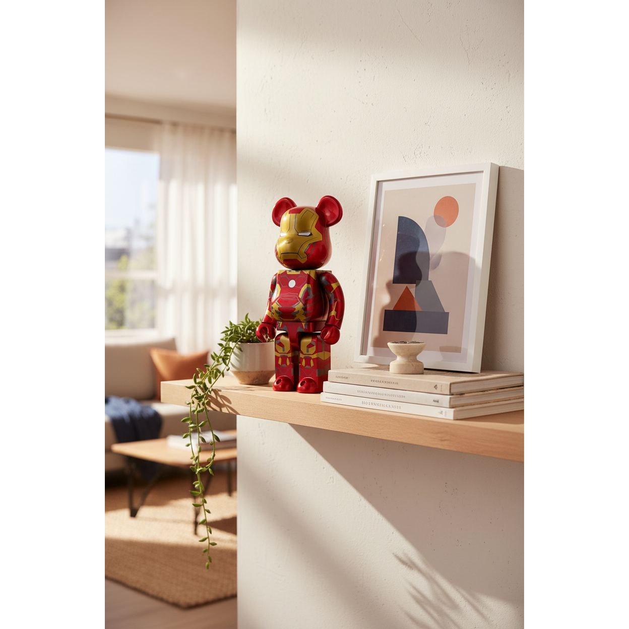 400% & 100% Bearbrick - Iron Man - Mark 43 (Infinity Saga)-Medicom Toy-Bearbrick