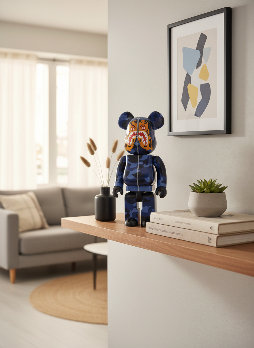 400% & 100% Bearbrick Set - Camo Tiger by BAPE (Blue ver.) 400% & 100% Bearbrick Set - Camo Tiger by BAPE (Blue ver.)