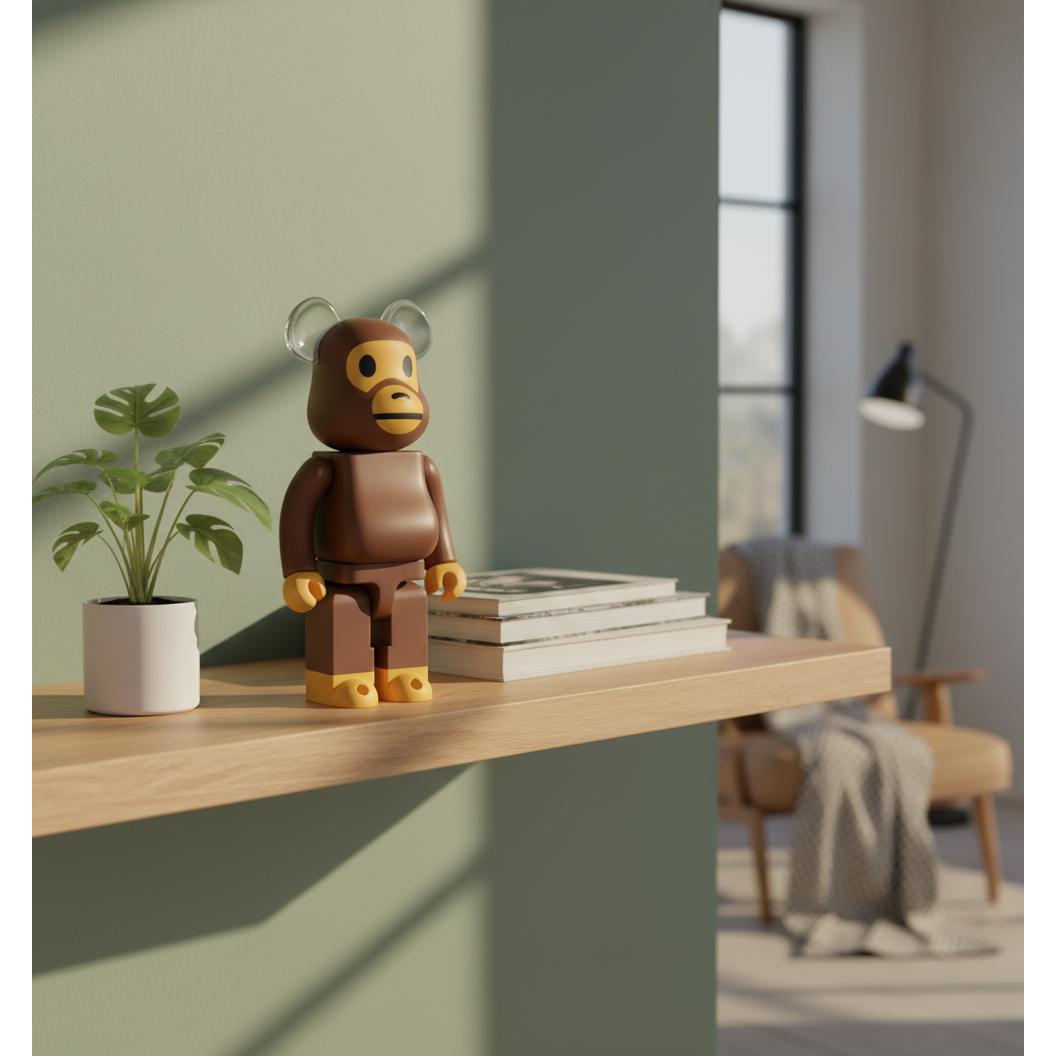 400% Bearbrick - Baby Milo by BAPE (Ear Clear Ver.)