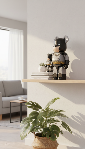 400% & 100% Bearbrick sæt – Batman Hush (Black ver.)-Medicom Toy-Bearbrick