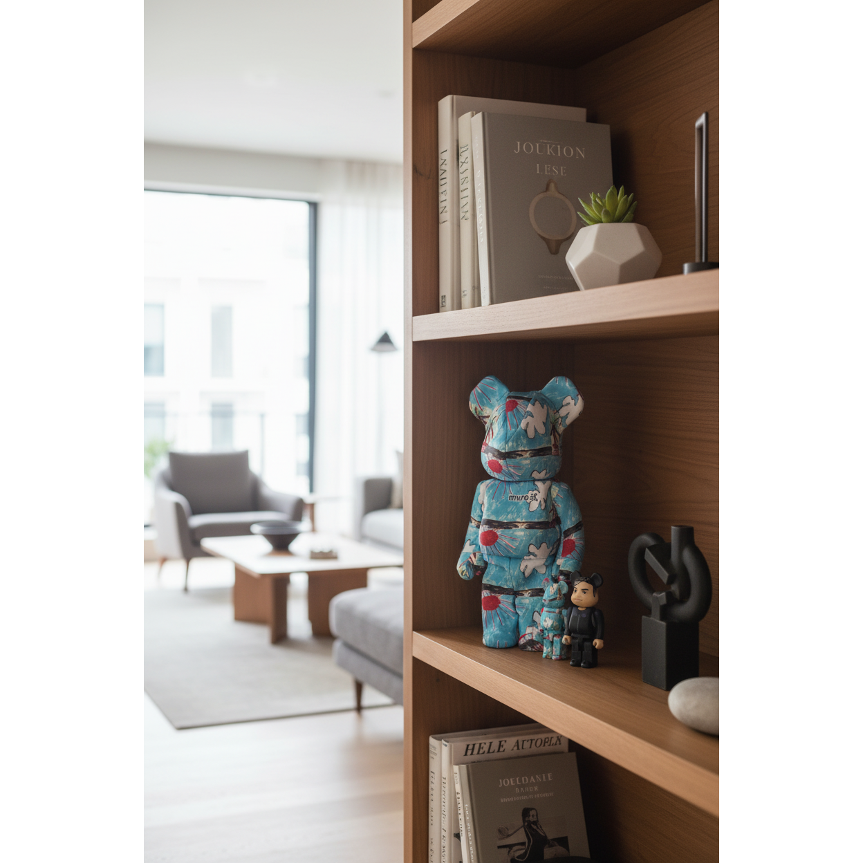 400% & 100% Bearbrick sæt - Muro Tsuyoshi (3-pack)-Medicom Toy-Bearbrick