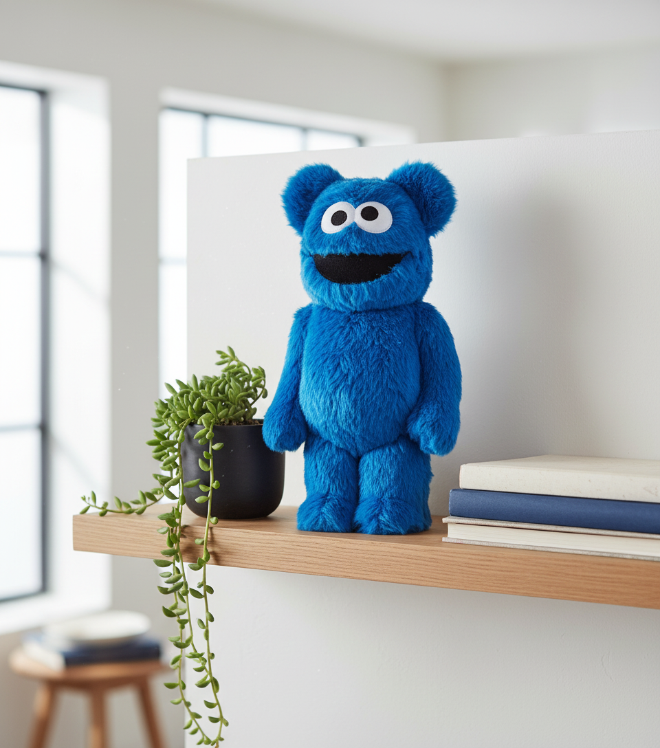 400% Bearbrick - Cookie Monster (Costume Version 2.0)-Medicom Toy-Bearbrick