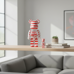 400% & 100% Bearbrick Sæt - My First Bearbrick Baby (Special Edition BWWT 3)-Medicom Toy-Bearbrick