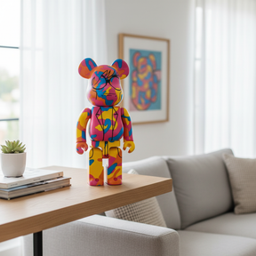 400% & 100% Bearbrick Sæt - Andy Warhol (Special Edition BWWT 3)-Medicom Toy-Bearbrick
