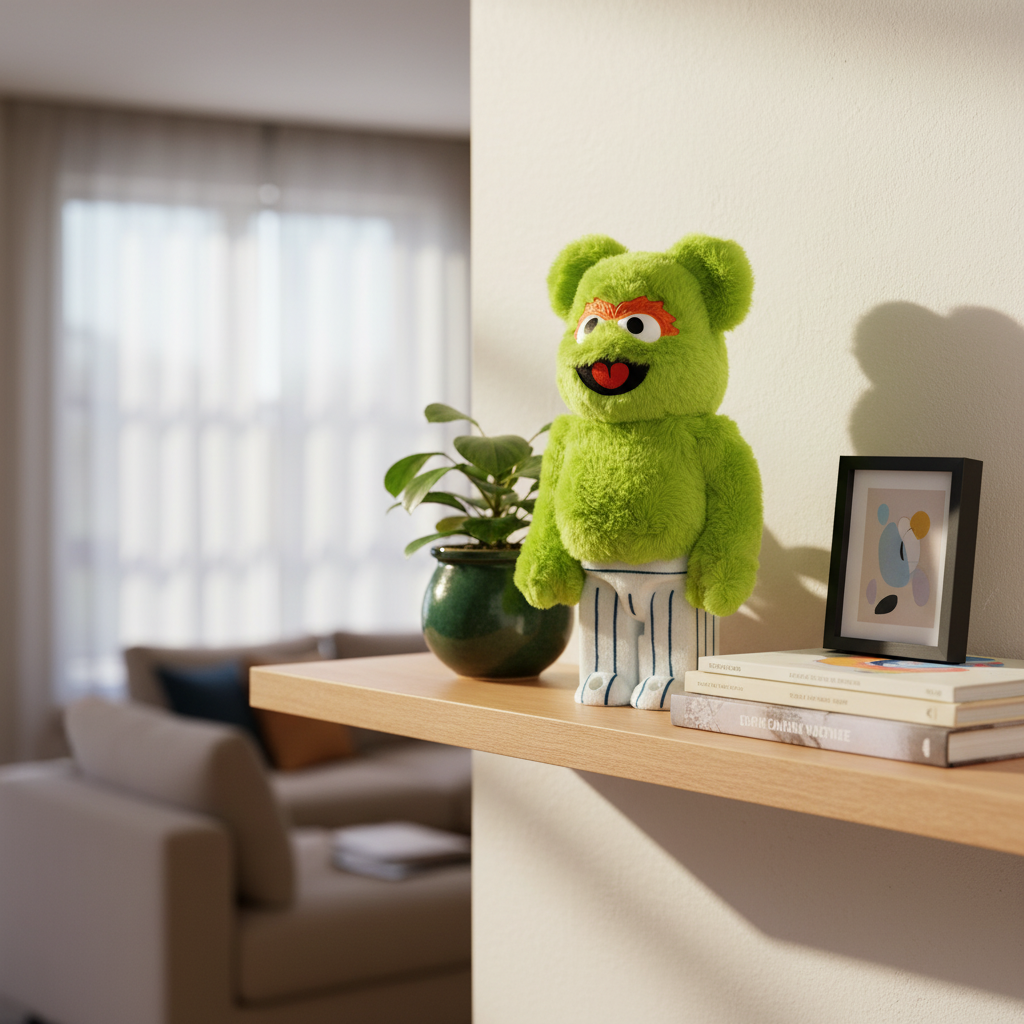 400% & 100% Bearbrick Set - Oscar The Grouch - Costume Edition (Sesame 400% & 100% Bearbrick Set - Oscar The Grouch - Costume Edition (Sesame