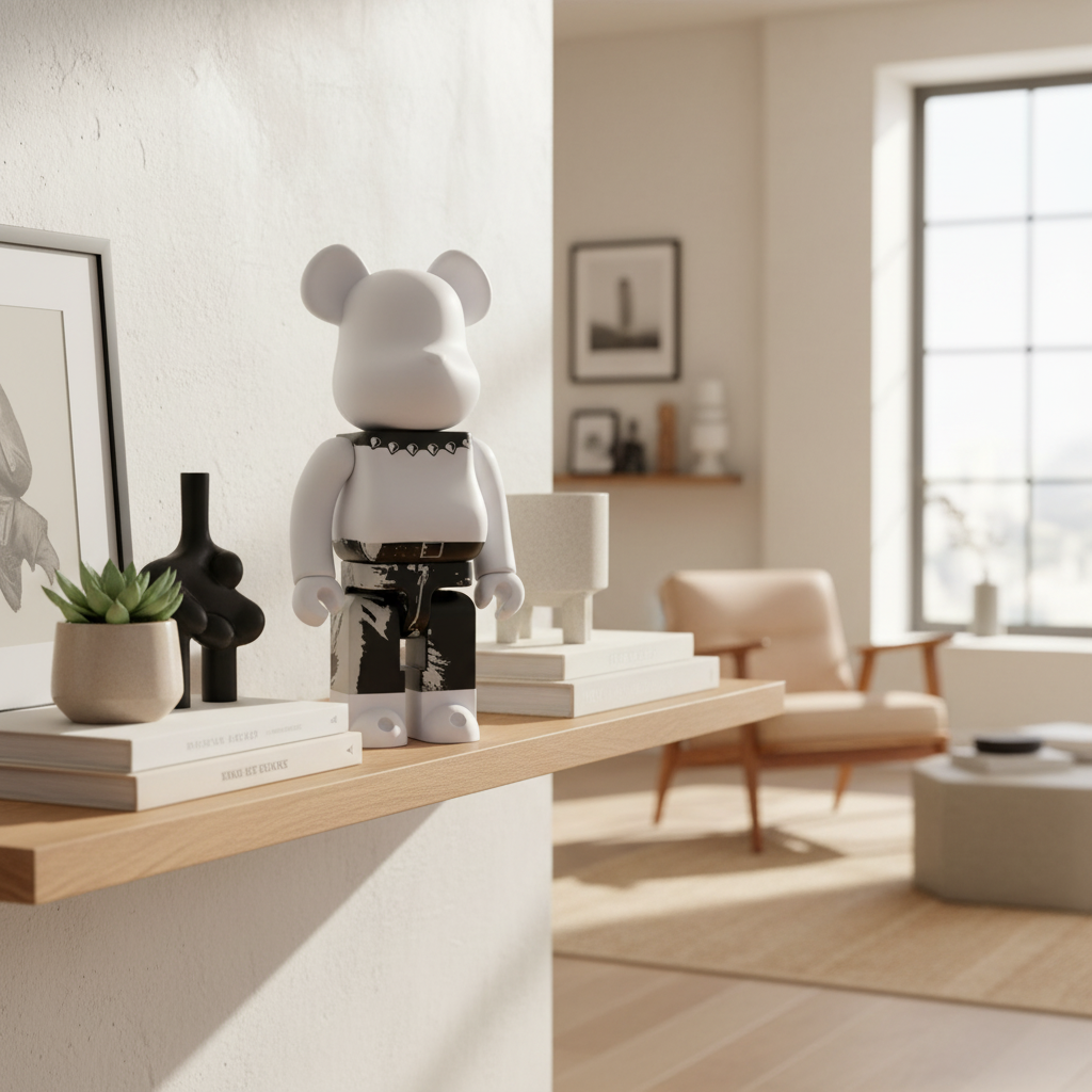 400% & 100% Bearbrick Sæt - The Rolling Stones (Sticky Fingers - White)-Medicom Toy-Bearbrick