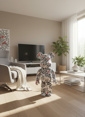 1000% Bearbrick - Keith Haring v8 (Heart of Men)-Medicom Toy-Bearbrick