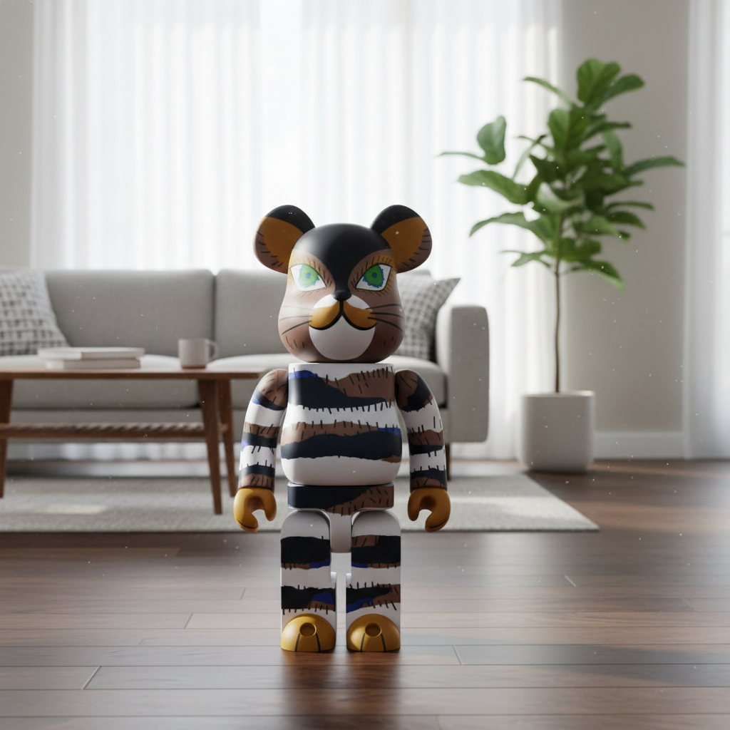 1000% Bearbrick - Yoko Sano the cat that lived a Million times Tora Neko-Medicom Toy-Bearbrick