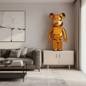 1000% Bearbrick - Garfield (Gold Chrome)