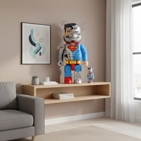 400% & 100% Bearbrick set - Cyborg Superman (The Return of Superman)