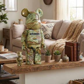 400% & 100% Bearbrick Set – Atmos - Aged Map