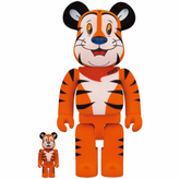 400% & 100% Bearbrick Set - Tony The Tiger Vintage (Kelloggs)