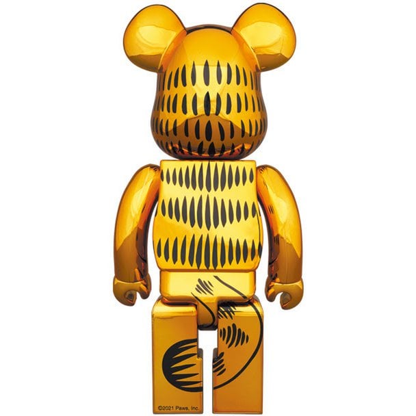 400% & 100% Bearbrick set - Garfield (Gold Chrome)