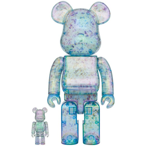 400% & 100% Bearbrick set - Anver (Blue) by onward kashiyama