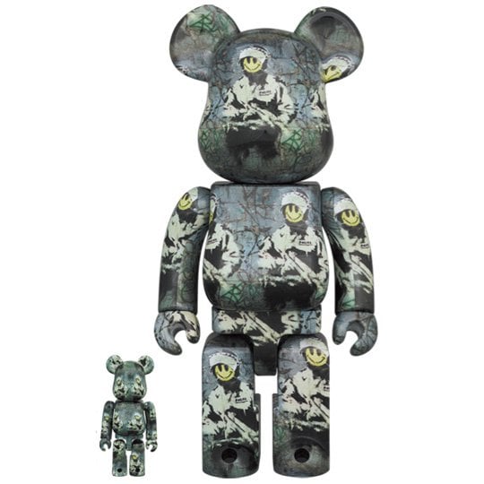 400% & 100% Bearbrick Set - Riot Cop (Brandalism X Banksy)