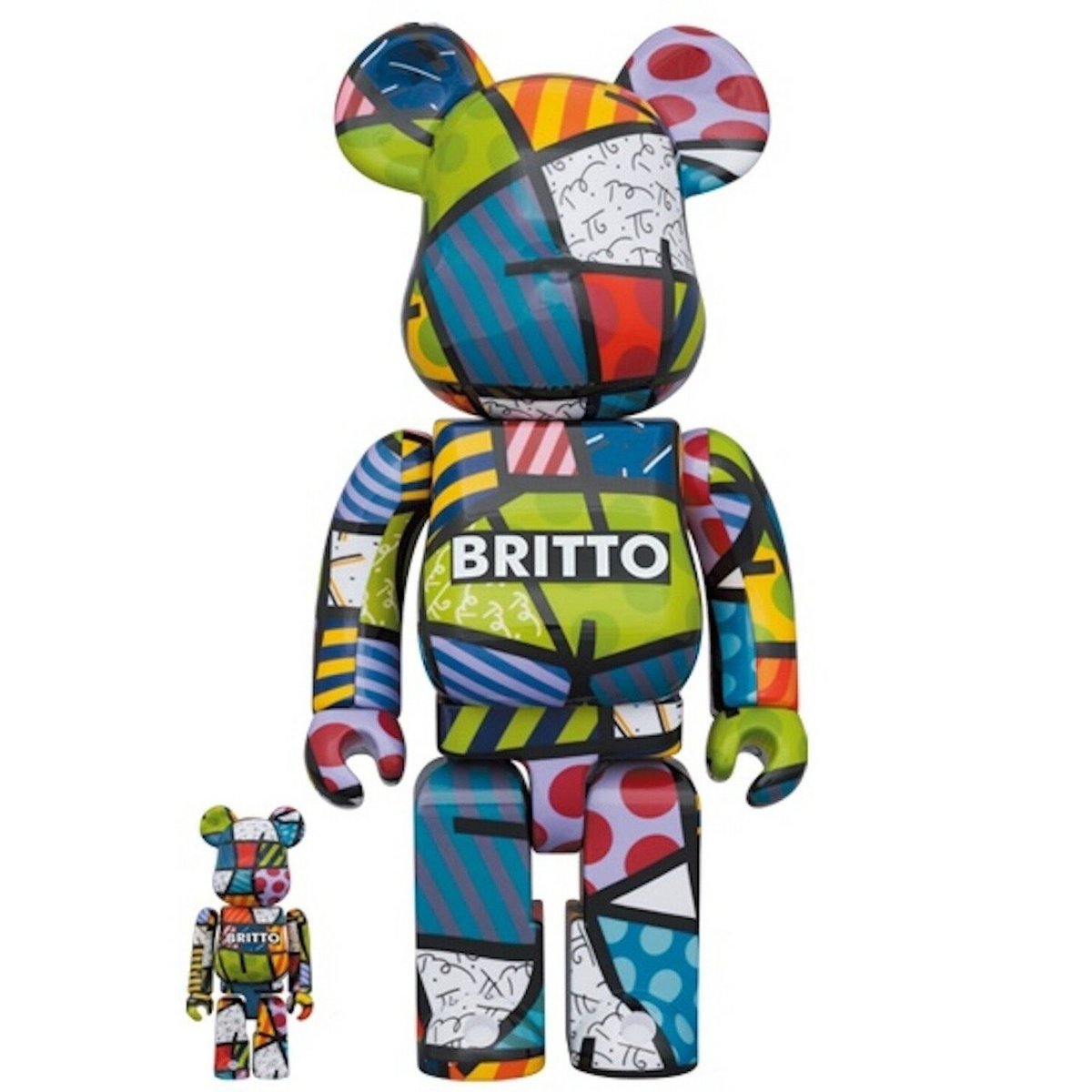 400% & 100% Bearbrick set - Romero Britto