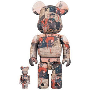 400% & 100% Bearbrick Set - '' The 53 Stations '' (Utagawa Kuniyoshi)