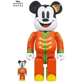 400% & 100% Bearbrick sæt - Mickey Mouse (The Band Concert)-Medicom Toy-Bearbrick